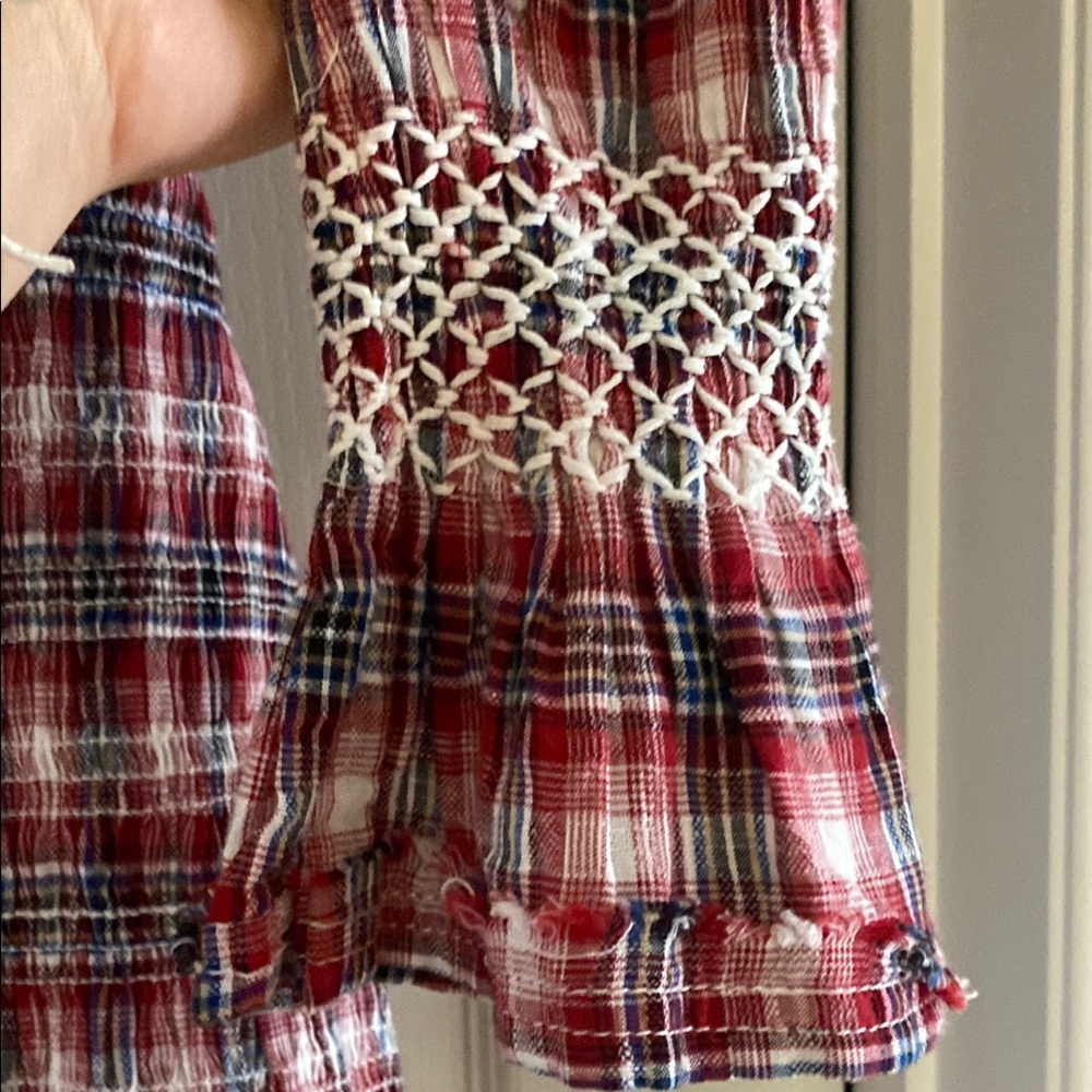 Red Plaid Ruffle Dress - Picture 6 of 11